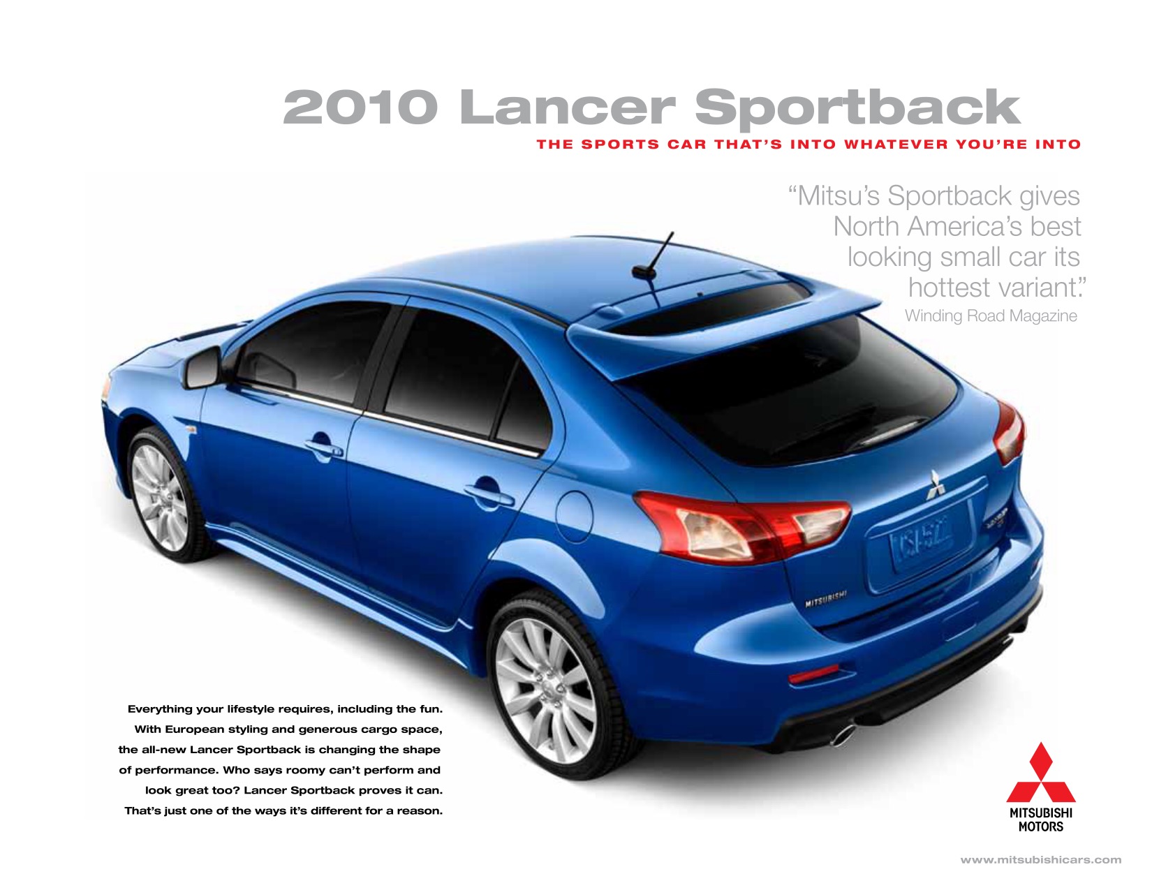 2010 Mitsubishi Lancer Sportback Brochure Page 1